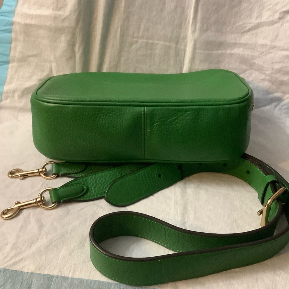COACH Jamie Green Leather Shoulder / Crossbody Camera Bag - Picture 13 of 16